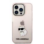 Karl Lagerfeld KLHCP14LHNCHTCP iPhone 14 Pro 6,1" pink hardcase Ikonik Choupette - imagine 3