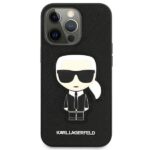 Karl Lagerfeld KLHCP13LOKPK iPhone 13 Pro / 13 6,1" black hardcase Saffiano Ikonik Karl`s Patc - imagine 3