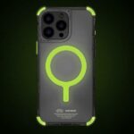 Skinarma case Saido iPhone 16 Pro Max 6.9" Magnetic Charging green (niteglow) - imagine 5