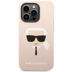 Karl Lagerfeld KLHCP14LSLKHLP iPhone 14 Pro 6,1" hardcase pink Silicone Karl`s Head - imagine 3