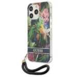 Guess GUHCP13LHFLSB iPhone 13 Pro / 13 6,1" blue hardcase Flower Strap - imagine 2