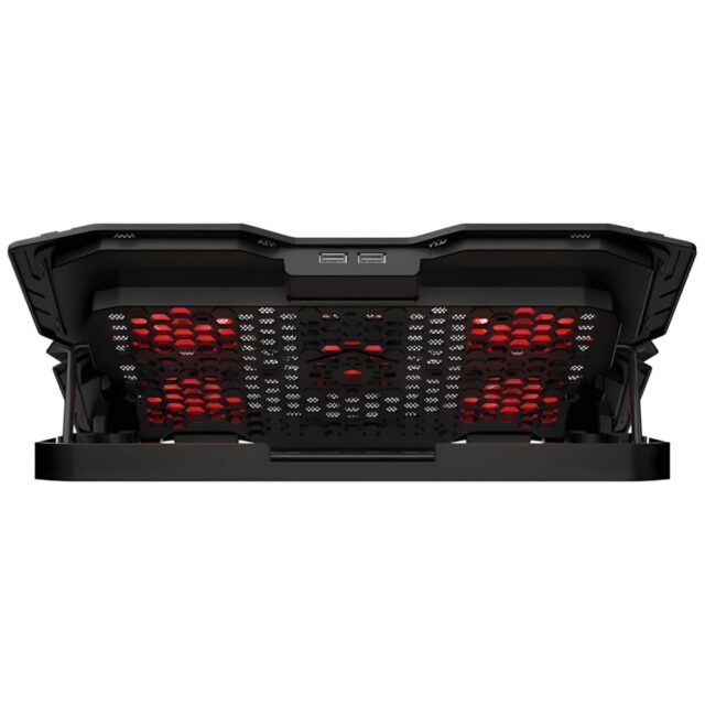 XTRIKE ME Laptop Cooling Pad with Built-in Phone Holder FN-813 Black - imagine 3