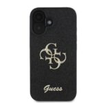 Guess GUHCP16SHG4SGK iPhone 16 6.1" black hardcase Fixed Glitter Big 4G - imagine 4