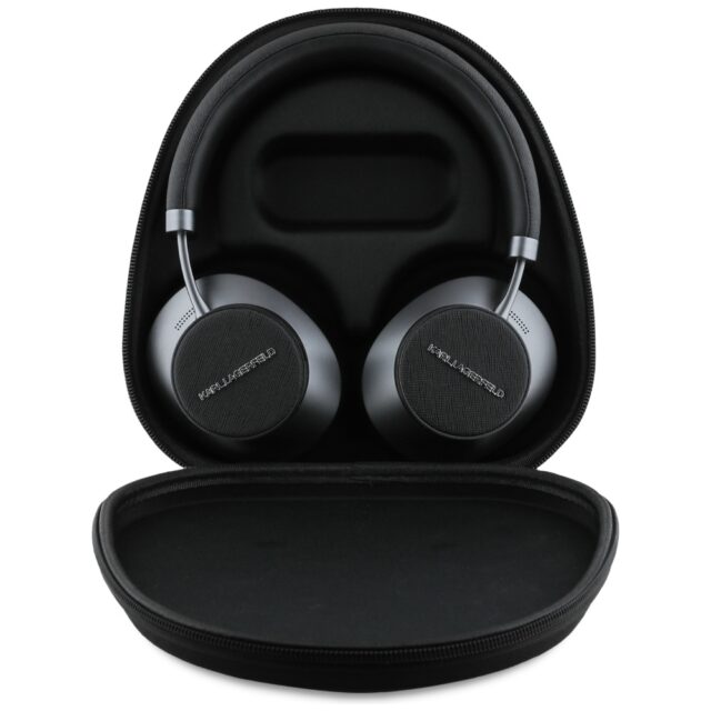 Over-Ear Headphones Karl Lagerfeld Saffiano Elongated Bluetooth ANC black - imagine 4