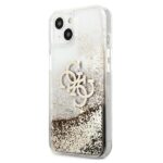 Guess GUHCP13MLG4GGO iPhone 13 / 14 / 15 6,1" gold hardcase 4G Big Liquid Glitter - imagine 2