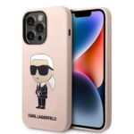 Karl Lagerfeld KLHMP14LSNIKBCP iPhone 14 Pro 6,1" hardcase pink Silicone Ikonik Magsafe