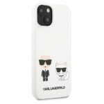 Karl Lagerfeld KLHCP13MSSKCW iPhone 13 / 14 / 15 6,1" hardcase white Silicone Karl & Choupette - imagine 4
