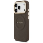Case Guess Peony Hot Stamp MagSafe for iPhone 17 Pro brown - imagine 2