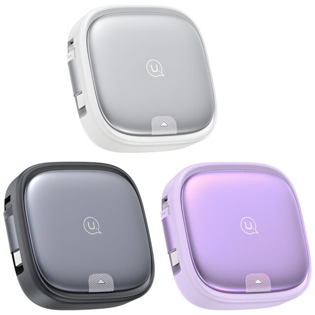 USAMS 3in1 Expandable Cable with BoxMicroUSB/USB-C/Lightning 60W Silver SJ650USB02 - imagine 3