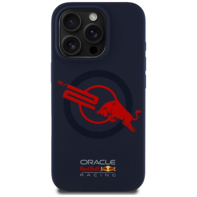 Case Red Bull HC Silicone ORBR20 Logo Red Lining for iPhone 15 Pro MagSafe navy blue - imagine 3