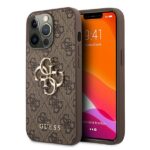 Guess GUHCP13X4GMGBR iPhone 13 Pro Max 6,7" brown hardcase 4G Big Metal Logo