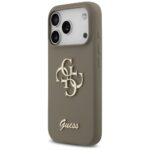 Guess Silicone Big 4G Script Case for iPhone 17 Pro Brown - imagine 2
