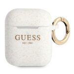 Guess GUA2SGGEH AirPods cover white Silicone Glitter