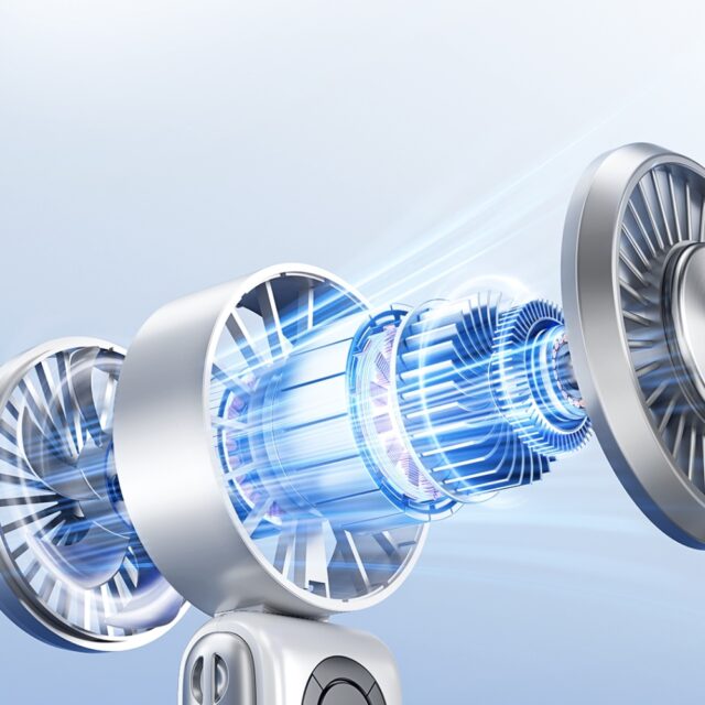 Handheld fan AWEI F39 Fast Ice white - imagine 4