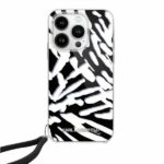 Karl Lagerfeld KLHCP15SHZBPKCCK iPhone 15 / 14 / 13 6.1" black hardcase IML Zebra Pattern & Co