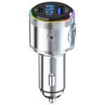 3MK Hyper Car Power Transmitter 48W QC PD PPS USB-C/USB-A with Audio Transmitter Silver - imagine 6