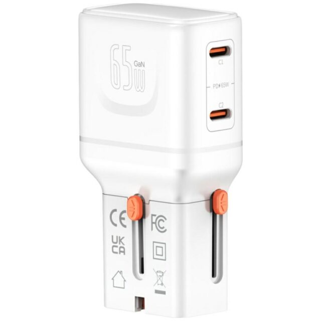 Travel charger 4smarts World Travel Adapter Nomad Pocket 65W white - imagine 5