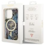 Guess GUHMP14XHLEOPWB iPhone 14 Pro Max 6.7" blue hardcase Leopard MagSafe - imagine 8