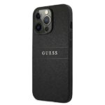 Guess GUHCP13XPSASBBK iPhone 13 Pro Max black Saffiano Strap - imagine 2