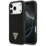Case Guess Rhinestone Triangle Logo for iPhone 17 Pro black