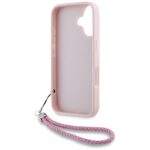 Case Karl Lagerfeld Quilted Initial Logo & Chain Strap for iPhone 16 pink - imagine 6