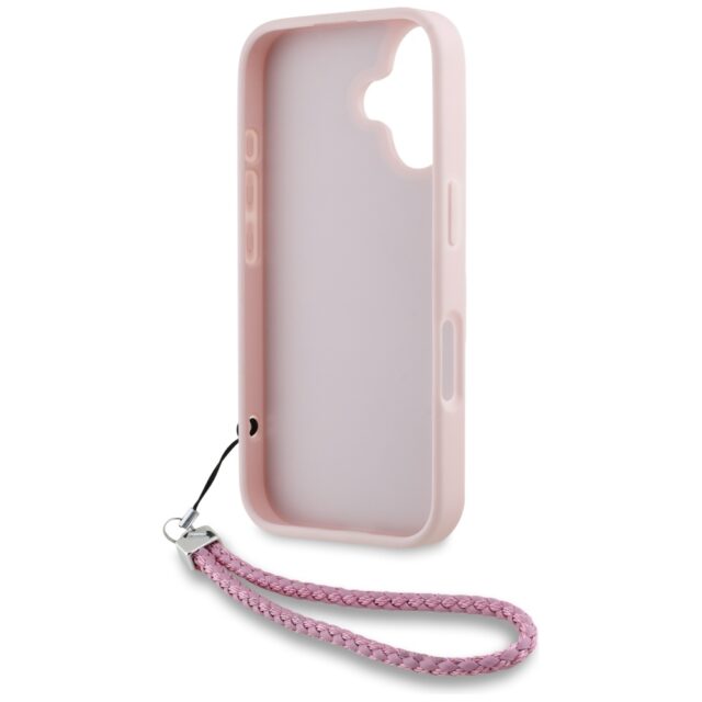 Case Karl Lagerfeld Quilted Initial Logo & Chain Strap for iPhone 16 pink - imagine 6