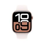 Apple Watch 10 GPS 42mm Rose Gold Aluminum Case with Light Blush Sport Band - S/M - imagine 2