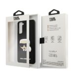 Karl Lagerfeld KLHCS21MKH3DBK S21+ G996 black hardcase 3D Rubber Karl`s Head - imagine 8