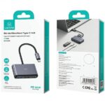 USAMS Adapter HUB 5in1 USB 2.0/USB 3.0/USB-C/TF/SD gray/dark gray SJ628HUB01 (US-SJ628) - imagine 6