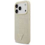 Guess Croco Triangle Logo MagSafe case for iPhone 17 Pro gold - imagine 2