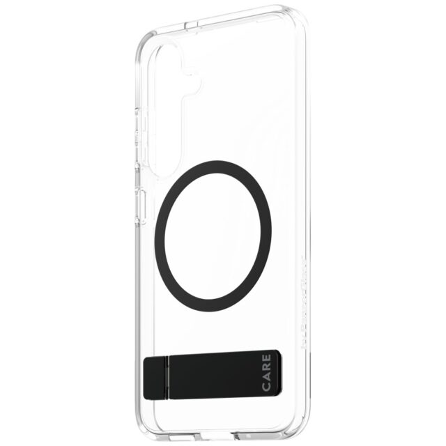 Case CARE by PanzerGlass Feature Black Kickstand & QI for Samsung Galaxy S25 transparent - imagine 3
