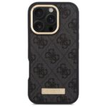 Guess GUHMP16LU4GPRK iPhone 16 Pro 6.3" black hardcase 4G Logo Plate MagSafe - imagine 3
