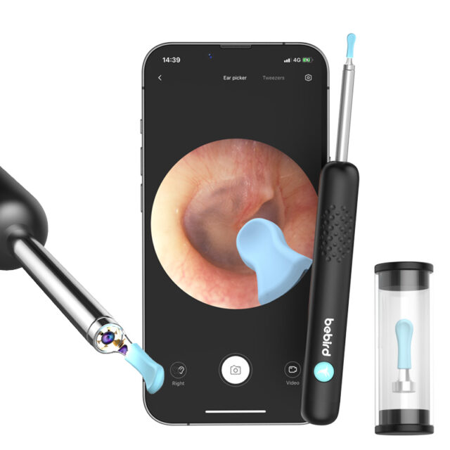 Bebird R1+ Black | Ear wax removal tool with camera | 1080p, 180mAh - imagine 3