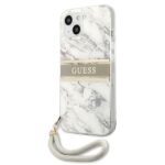 Guess GUHCP13SKMABGR iPhone 13 mini 5,4" grey hardcase Marble Strap Collection - imagine 2