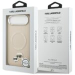 Karl Lagerfeld Karl & Choupette Pins MagSafe Case for iPhone Air Beige - imagine 8