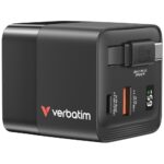 Verbatim Charger GaN 65W 2xUSB-C/USB-A + EU/UK/US Adapter black 32217 - imagine 2