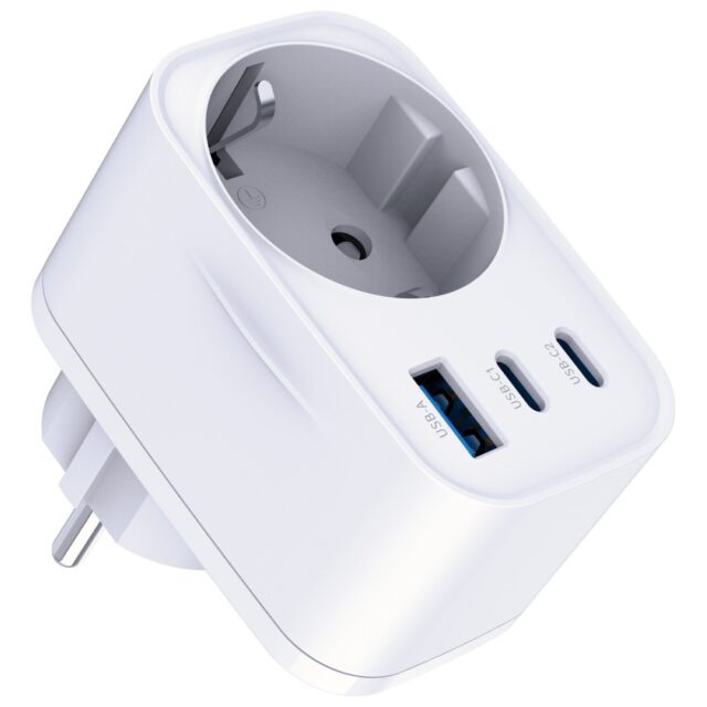 Adapter 3MK Hyper Comfort Charger 30W 1xUSB-A 2xUSB-C 1xSchuko PD QC3.0 white - imagine 5