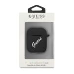 Guess GUACA2LSVSBW AirPods cover black white Silicone Vintage - imagine 3