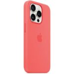 Etui Apple MT1V3ZM/A iPhone 15 Pro Max 6.7" MagSafe różowy/guava Silicone Case - imagine 2