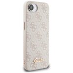 Case Guess 4G Script Logo MagSafe for iPhone 16e pink - imagine 3