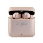 Guess Bluetooth Headphones GUTWSSU20ALEGP TWS + Docking Station Rose Gold Printed Logo