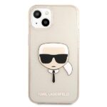 Karl Lagerfeld KLHCP13SKHTUGLGO iPhone 13 mini 5,4" gold hardcase Glitter Karl`s Head - imagine 3