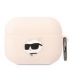 Karl Lagerfeld KLAPRUNCHP AirPods Pro cover pink Silicone Choupette Head 3D