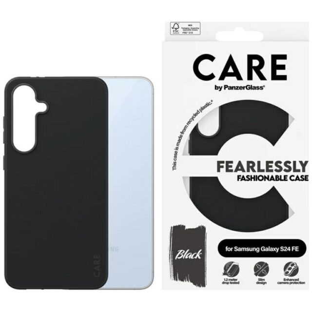CARE by PanzerGlass Fashion Case Sam S24 FE S721 black 1467 - imagine 3