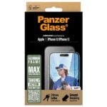 PanzerGlass Screen Protector AluminumFrame iPhone 16 / 15 6.1" Ultra-Wide Fit 2849 - imagine 4