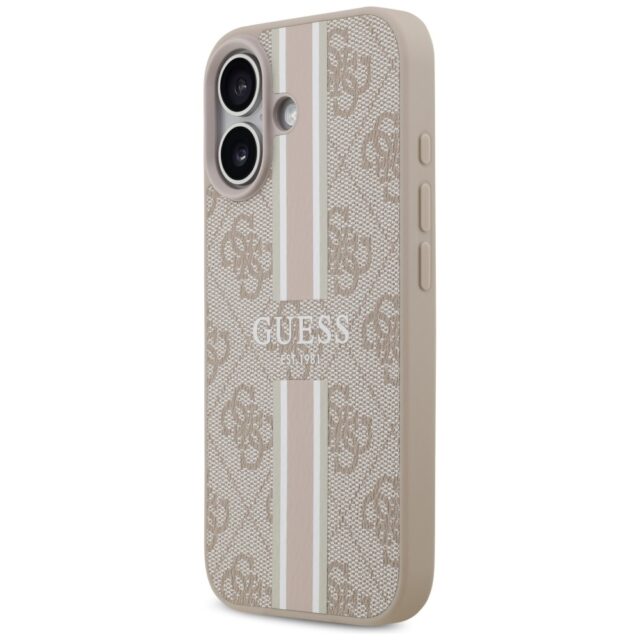Case Guess 4G Printed Stripes MagSafe for iPhone 17 pink - imagine 2