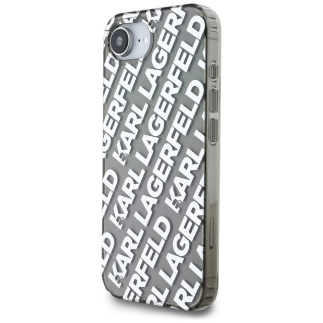 Case Karl Lagerfeld IML Repeat Logo for iPhone 16e silver - imagine 2