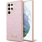 Guess GUHCS24LHGGSHP S24 Ultra S928 pink hardcase Glitter Script