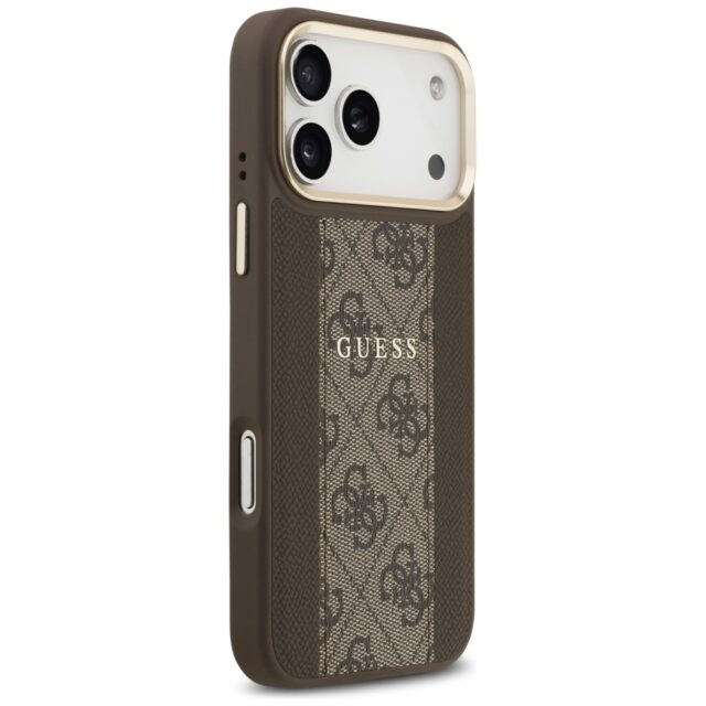 Case Guess 4G Stripe MagSafe for iPhone 17 Pro Max brown - imagine 4