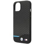BMW BMHCP14S22NBCK iPhone 14 / 15 / 13 6.1" black Leather Carbon - imagine 6